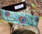 Animal print headbands, non-slip, 1.5 inch width.  Choose from peacock, leopard, zebra, giraffe.