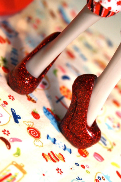 Monster High doll Red with Red glitter heeled shoes