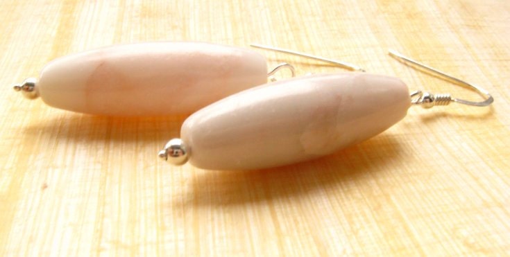 Pink White Jasper Earrings - Daydreamer