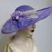 Edwardian Inspired Lavender Portrait Hat