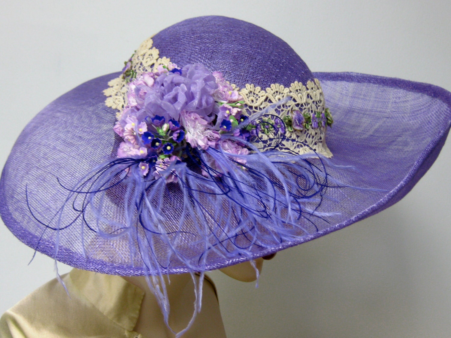 Edwardian Inspired Lavender Portrait Hat