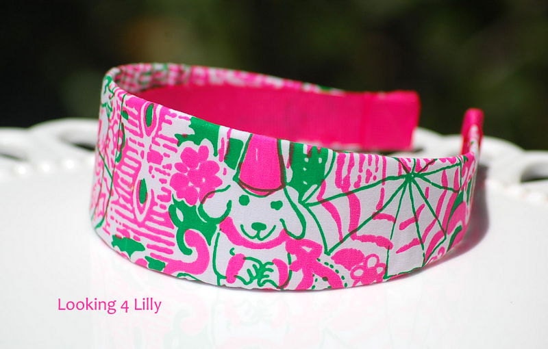 Lilly Pulitzer:  fabric 2 inch Headband Suzie Zuzek Pattern Lilly Pulitzer Vintage Print