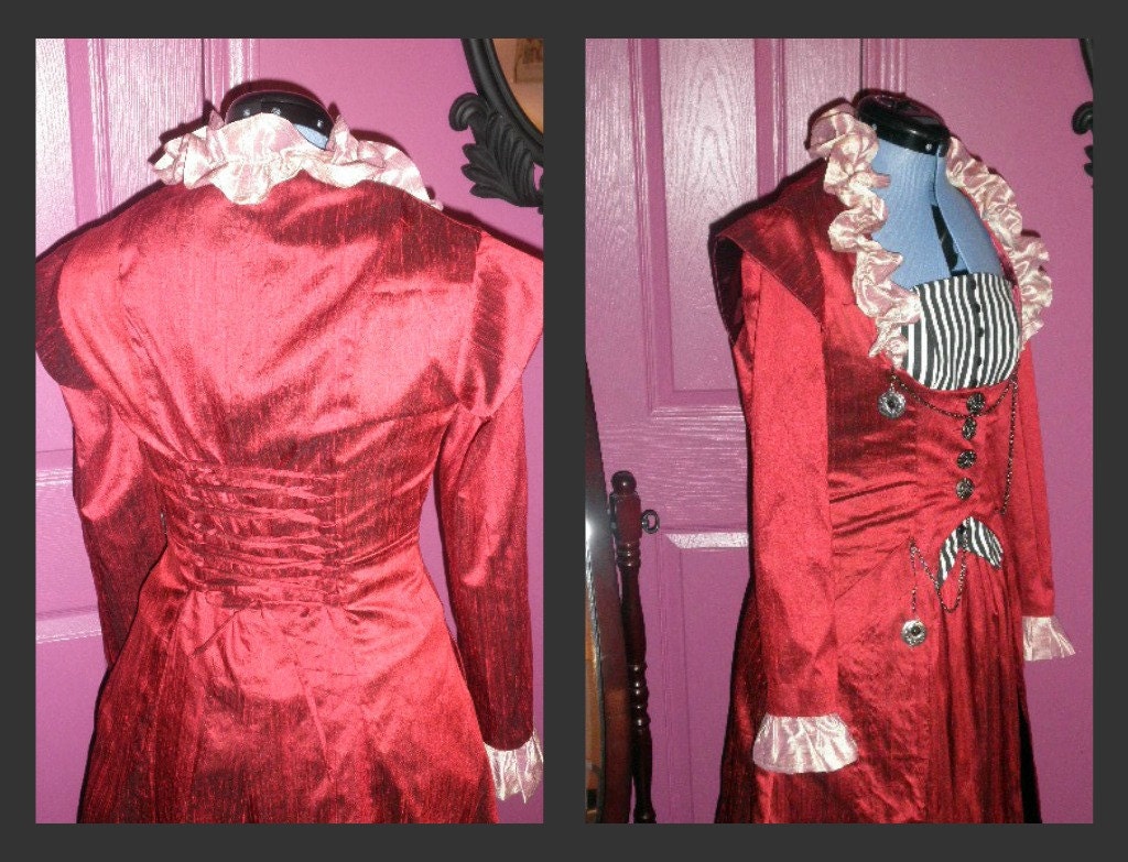 Custom 1800's Victorian Steampunk Ensemble - Jacket Bustier/Corset and Skirt - listing is for all sizes