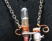 Steam Boiler Steampunk Necklace Time Travel Industrial Cyber Apocalypse