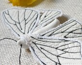 Soft Sculpture Moth Fabric Brooch - Textile Lepidoptera - Made to Order
