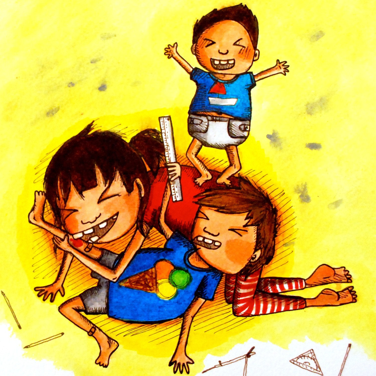 Print: Frolicking Children