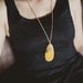 Wooden Boho Necklace / Yellow Necklace / SALE
