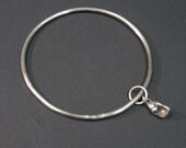 Silver Bangle with Seed Pod