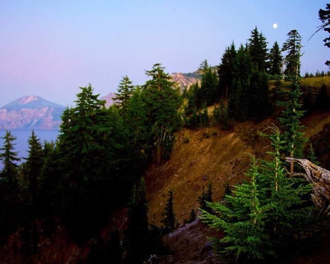 Moon over Crater Lake 8x12 Fine Art Print