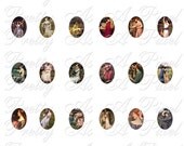 John William Waterhouse - 18 x 25 mm ovals - INSTANT DOWNLOAD - Digital Collage Sheet