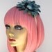 Beautiful Flower Headband Teal Gerbera Daisy Coral Sparkles Pin Up Rockabilly Hair Flower