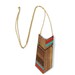 NEW LENGTH  COLO - Laser cut, walnut necklace, color 30"