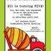 Dump Truck Birthday Party Invitation -- 5x7 Digital File