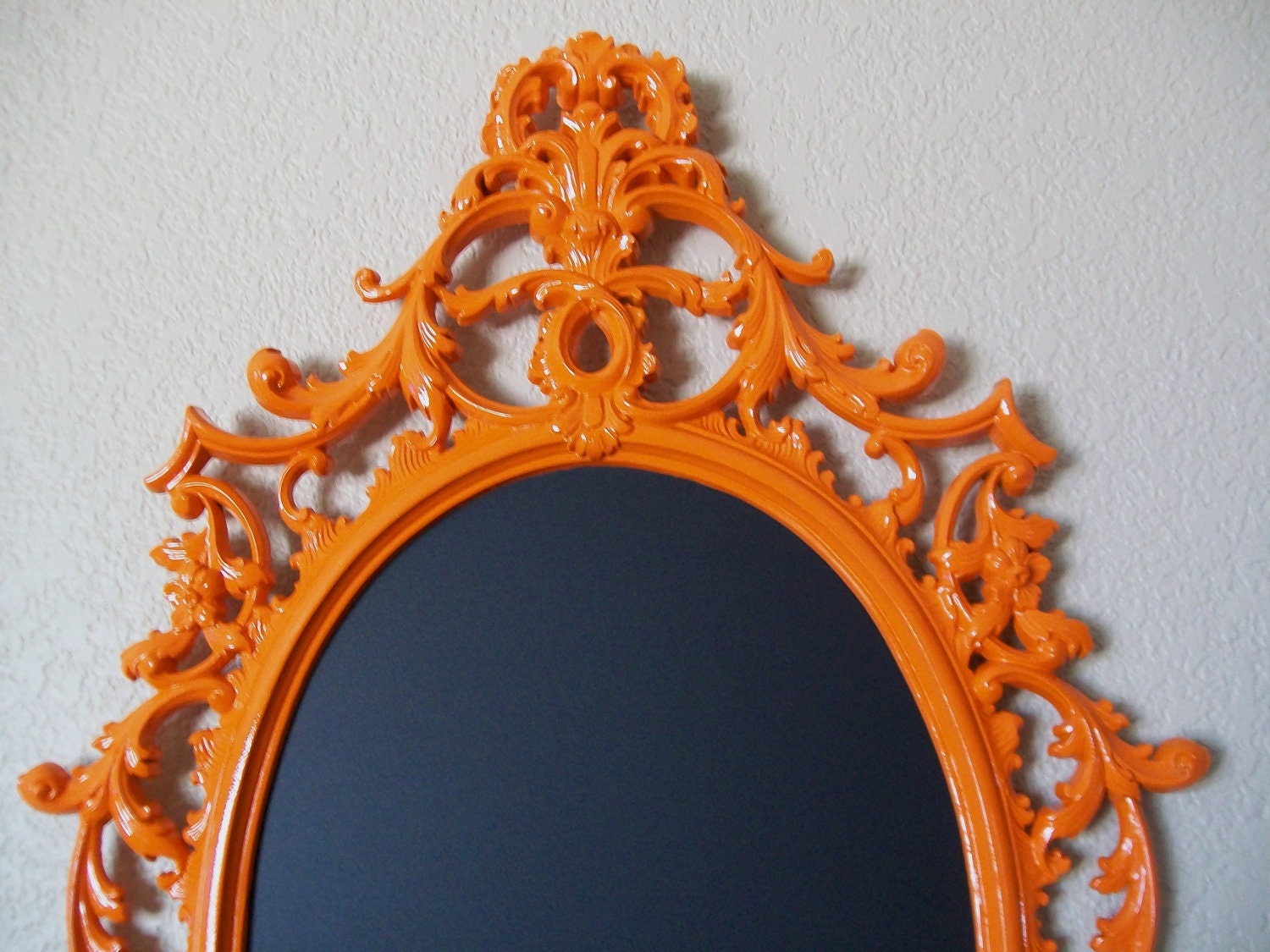 BAROQUE ORNATE VINTAGE Framed Chalkboard-Decorative Wall Mirror-Framed Magnet Board-Memo Board-Orange-Any Color-Kitchen Chalkboard-Weddings