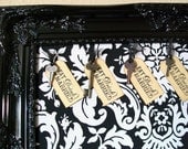 Elegant 34"x 28" Large Baroque Old World Vintage Style Black Gloss Frame-Magnetic-Chalkboard-Memo Board-Wall Mirror-Damask-Wedding-Reception