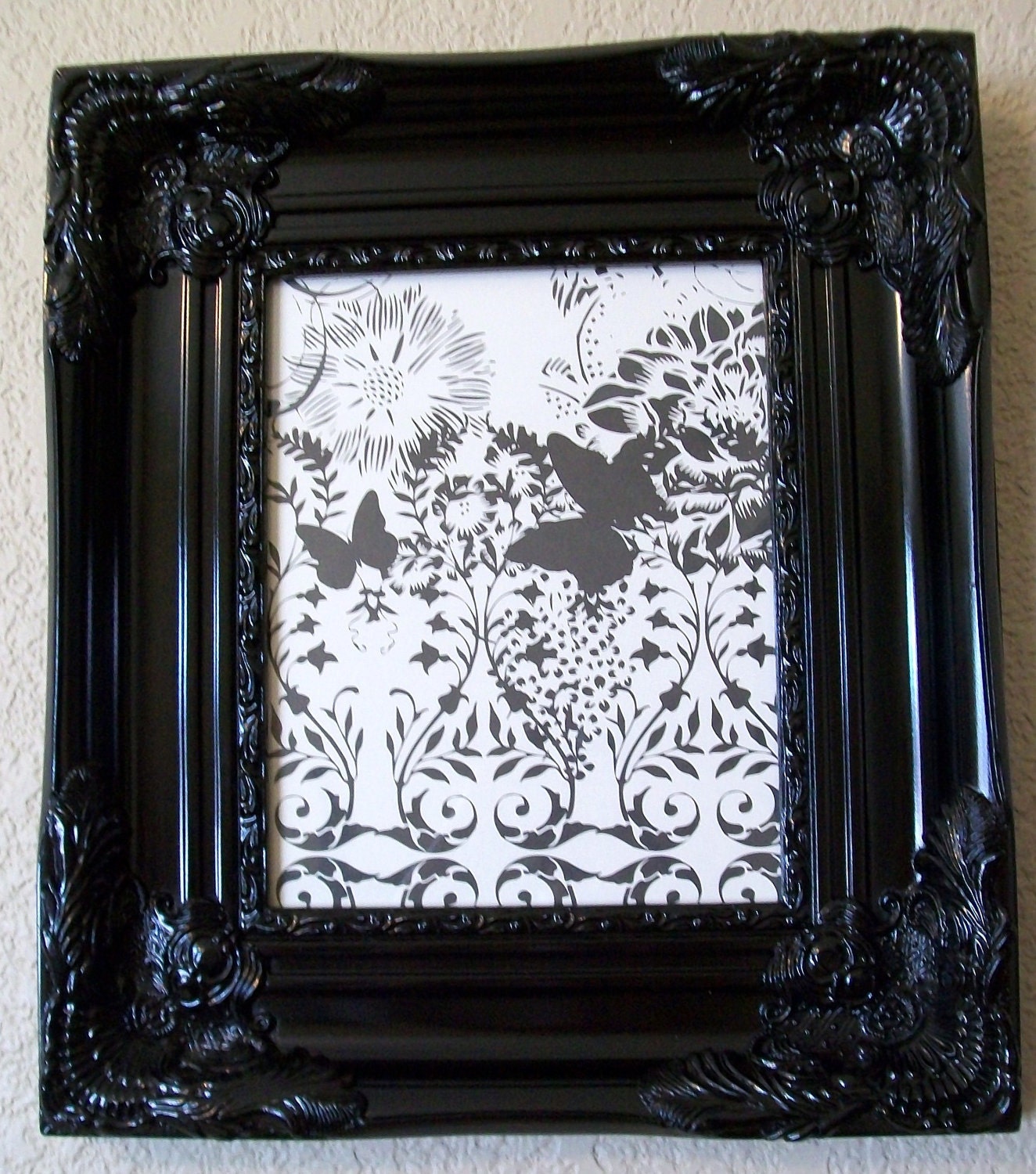 ANY COLOR or BLACK-8x10 Picture Frame- Baroque Ornate Vintage Inspired Wood Frame-Magnetic Chalkboard-Mirror-Signs Weddings-Prints-Paintings