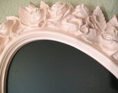 GIRLS ROOM NURSERY Decor-Roses Mirror-'2 in 1' Ornate Vintage Frame Chalkboard Vintage Frame Wall Mirror-Magnetic Chalkboard-Any Color-Pink