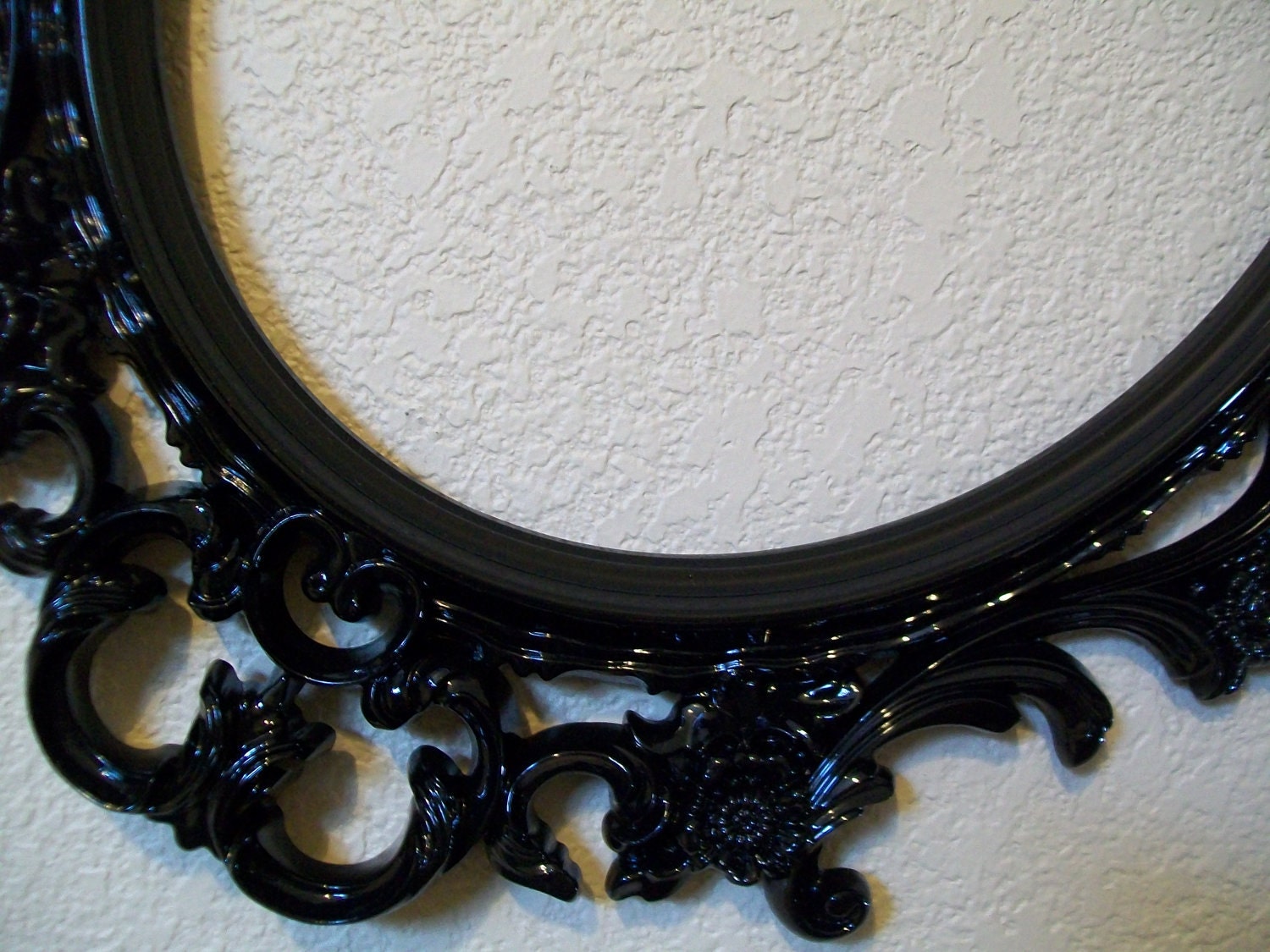 GLOSS BLACK MIRROR Any Color Large Ornate Frame Picture Frame Photo Baby Photos Wedding Photos Family Photos Chalkboard Nursery Wall Mirror