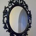 GLOSS BLACK MIRROR Any Color Large Ornate Frame Picture Frame Photo Baby Photos Wedding Photos Family Photos Chalkboard Nursery Wall Mirror