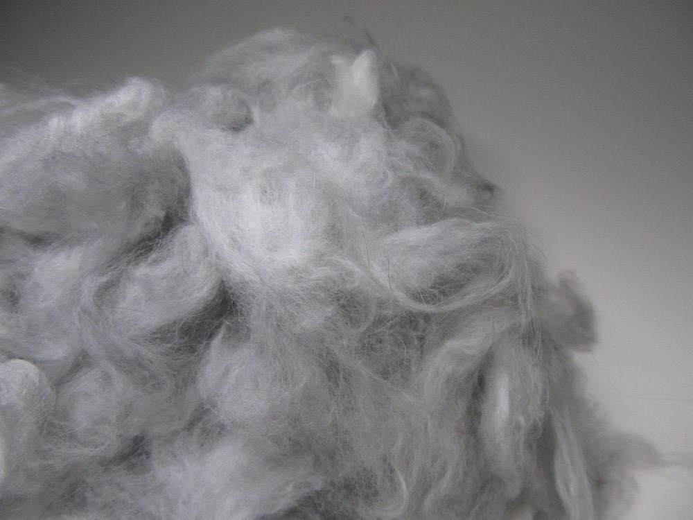 AKA My Favorite Sweaters, Silver, English Angora Rabbit, Bunny, 1 ounce, Undyed, Natural Color, PhatFiber December