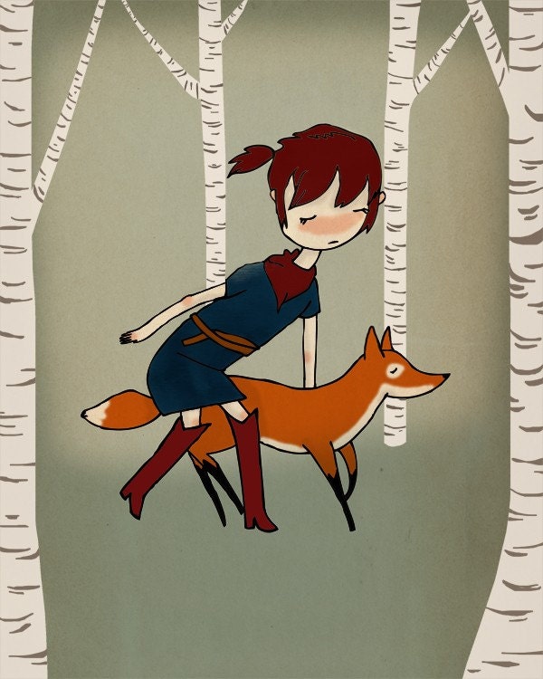 Through The Woods - 8 x 10 Illustration Print