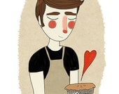 The Piemaker  - 8 x 10 Illustration Print