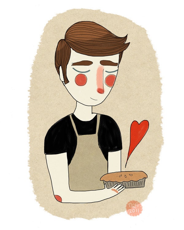 The Piemaker  - 8 x 10 Illustration Print