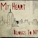 My Heart Belongs To NYC - 8 x 10 - Illustration and Typographic Print