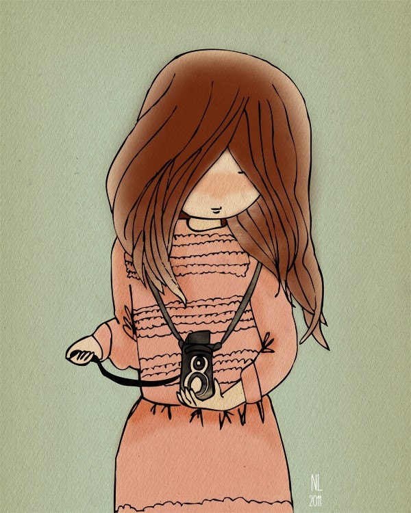 The Photographer - 8 x 10 Illustration Print