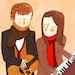 Falling Slowly  - 5 x 7 Illustration Print