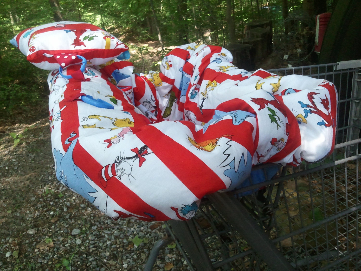 Shopping Cart Cover and High Chair Cover in Dr. Seuss, neutral boy or girl