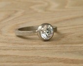 One Carat Conflict Free White Diamond Solitaire