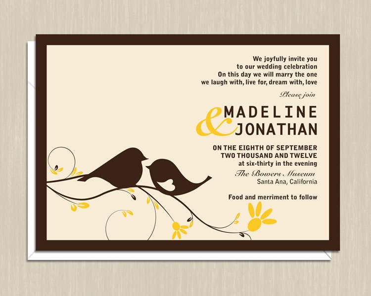 Love Birds Wedding Invitations