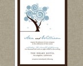 Swirl Tree Wedding Invitations