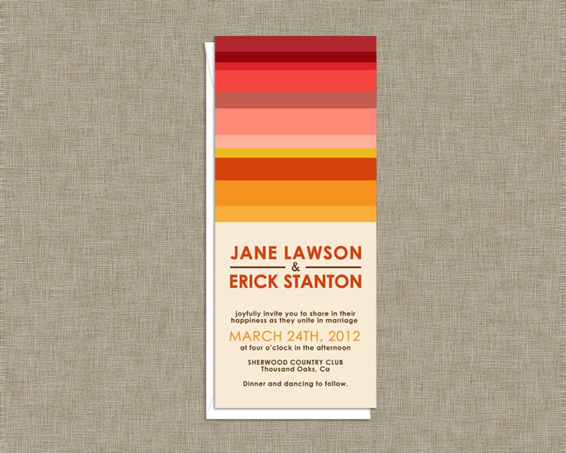 Striped Wedding Invitations