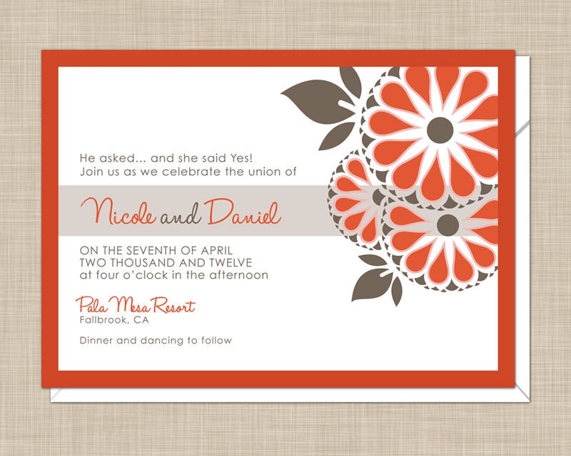 Flower Blossom Wedding Invitations