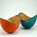 Beautiful Blue and October Orange VI - Sycamore Bowls
