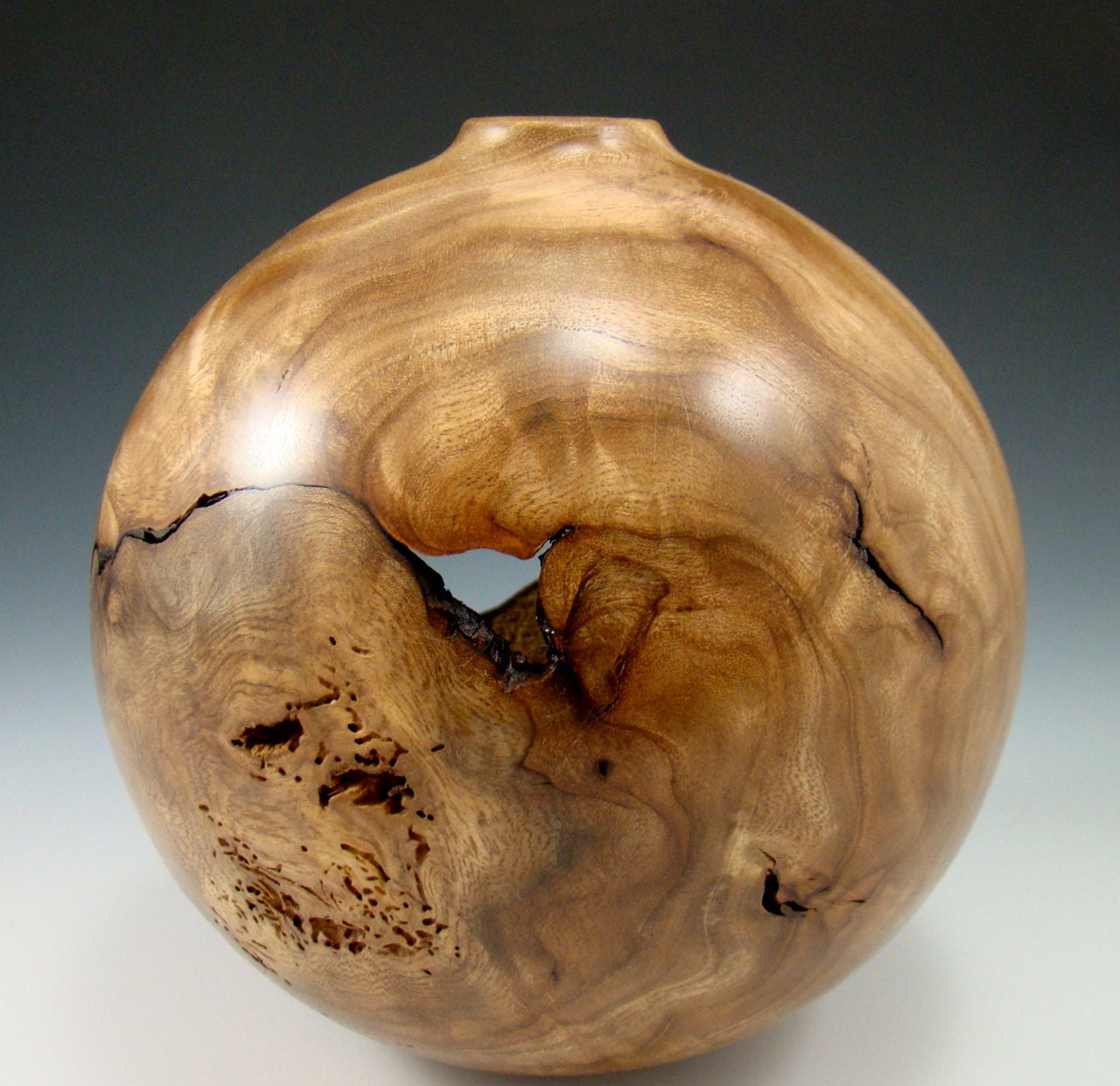 Cavernous Remains - Russian Olive Burl Vessel
