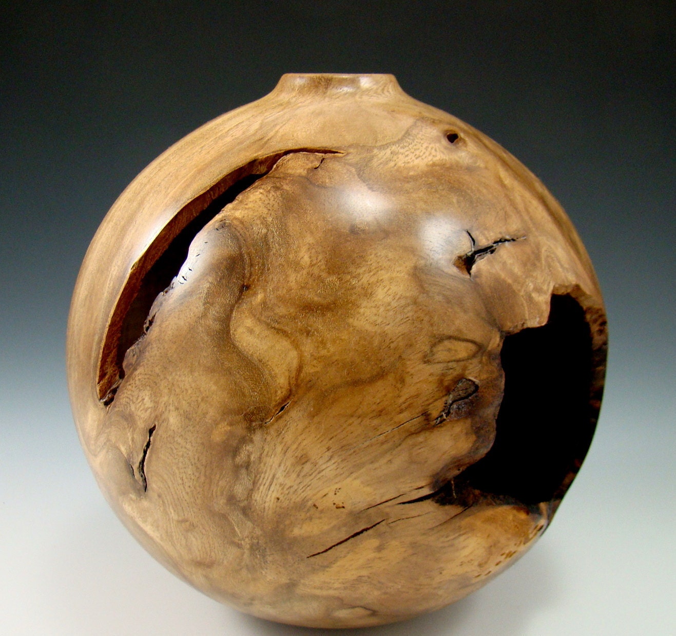 Cavernous Remains - Russian Olive Burl Vessel