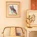 Whimsical Owl Painting art collage print SALE Everything is 25% OFF