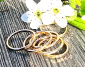 14K Gold Filled Stack Rings, Set of Three