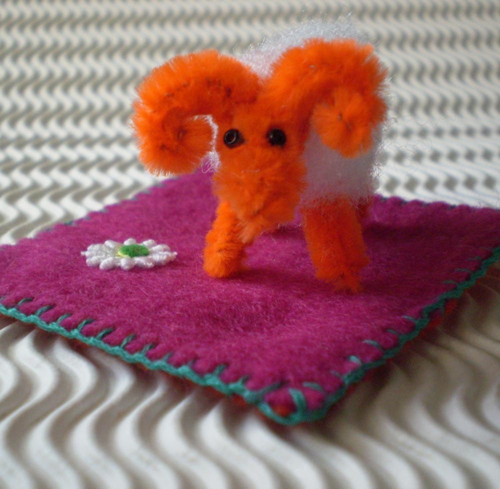 Orange Pipe Cleaner Sheep