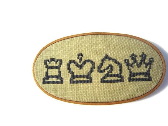 Chess modern cross stitch pattern