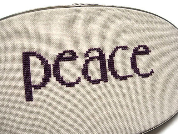 Peace modern cross stitch