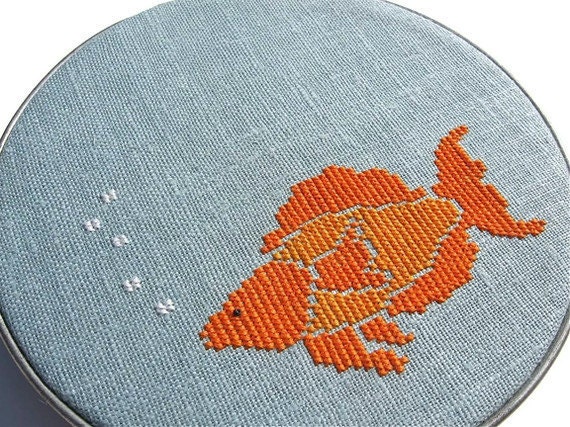 Goldfish modern cross stitch