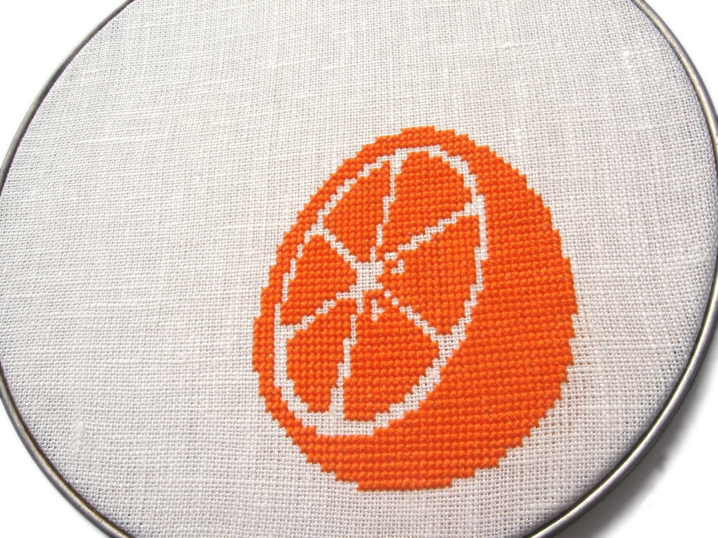 Citrus modern cross stitch
