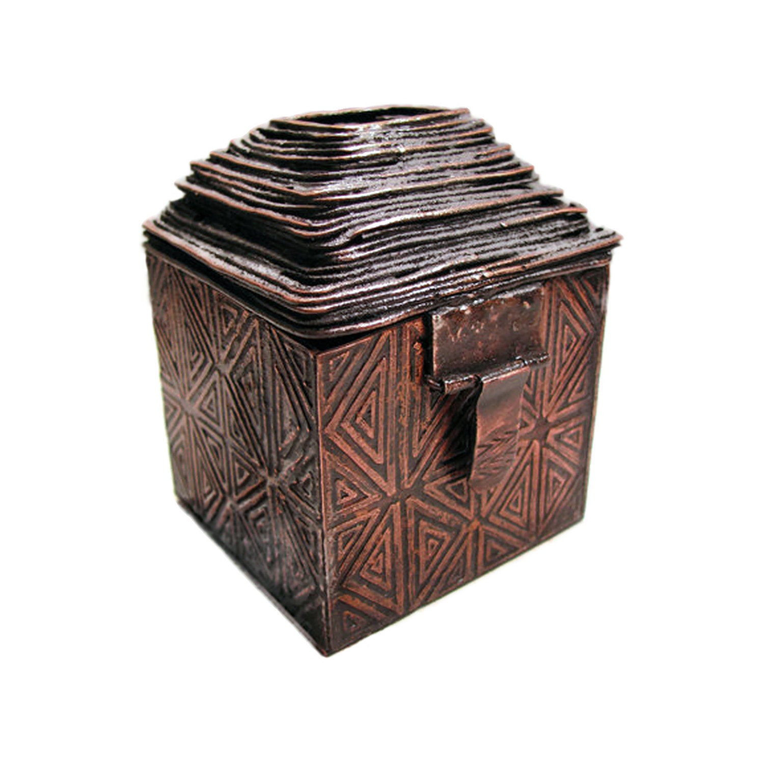 Jewelry Box - One of Kind - Handmade - symbols and text made to specifications - etched forged built from scratch - personalized gift