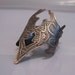 Etched Copper Cuff - Medieval Keyhole Battle Design - Armor Jewelry - handmade