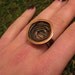 Copper Ring - Forged from copper wire - Crater Strata Design - handmade jewelry