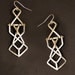 Mechanical Earrings - Diagram Design - Aluminum - Inspired by Architecture, Modernism , and Art Deco